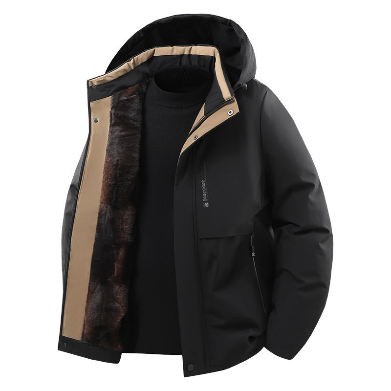Men's Graphene Warm Thickened Casual Cotton-padded Clothes Coat