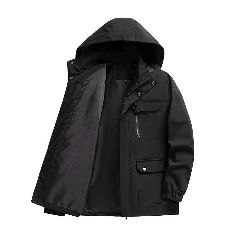 Warm Hooded Outdoor Jacket Coat Jacket For Work Printed Label High Sense Coat Jacket